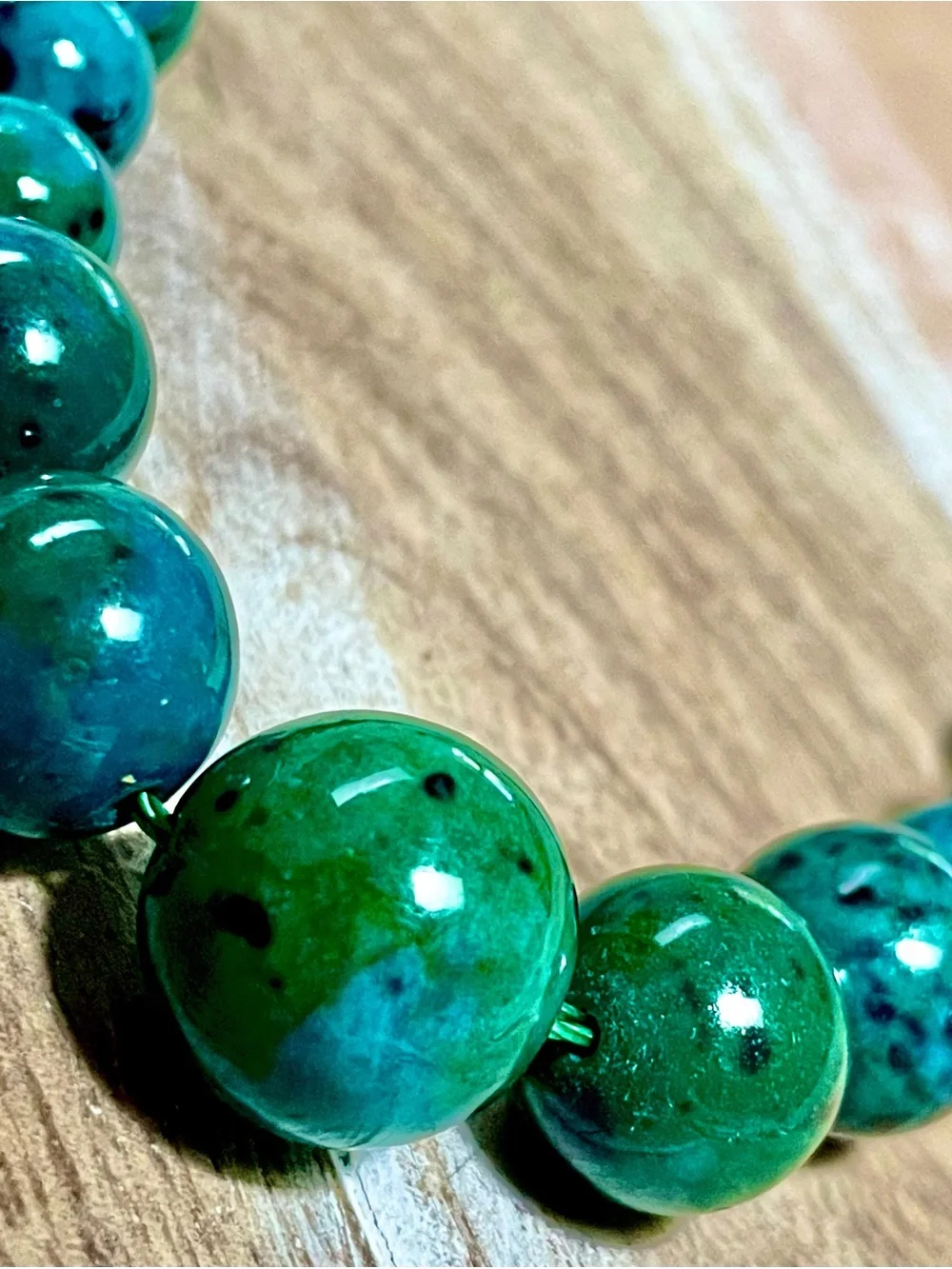 Imitation Chrysocolla Beaded Necklace for Women